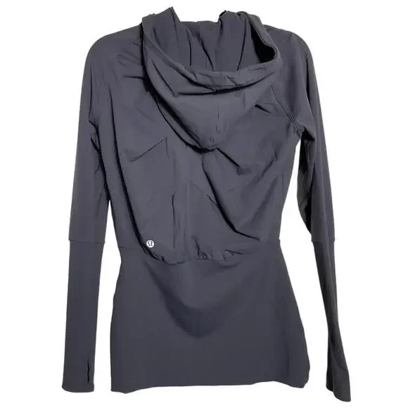 073 Lululemon Lift Your Spirit Hoodie (8, Black, EUC) - RARE! - Picture 3 of 4